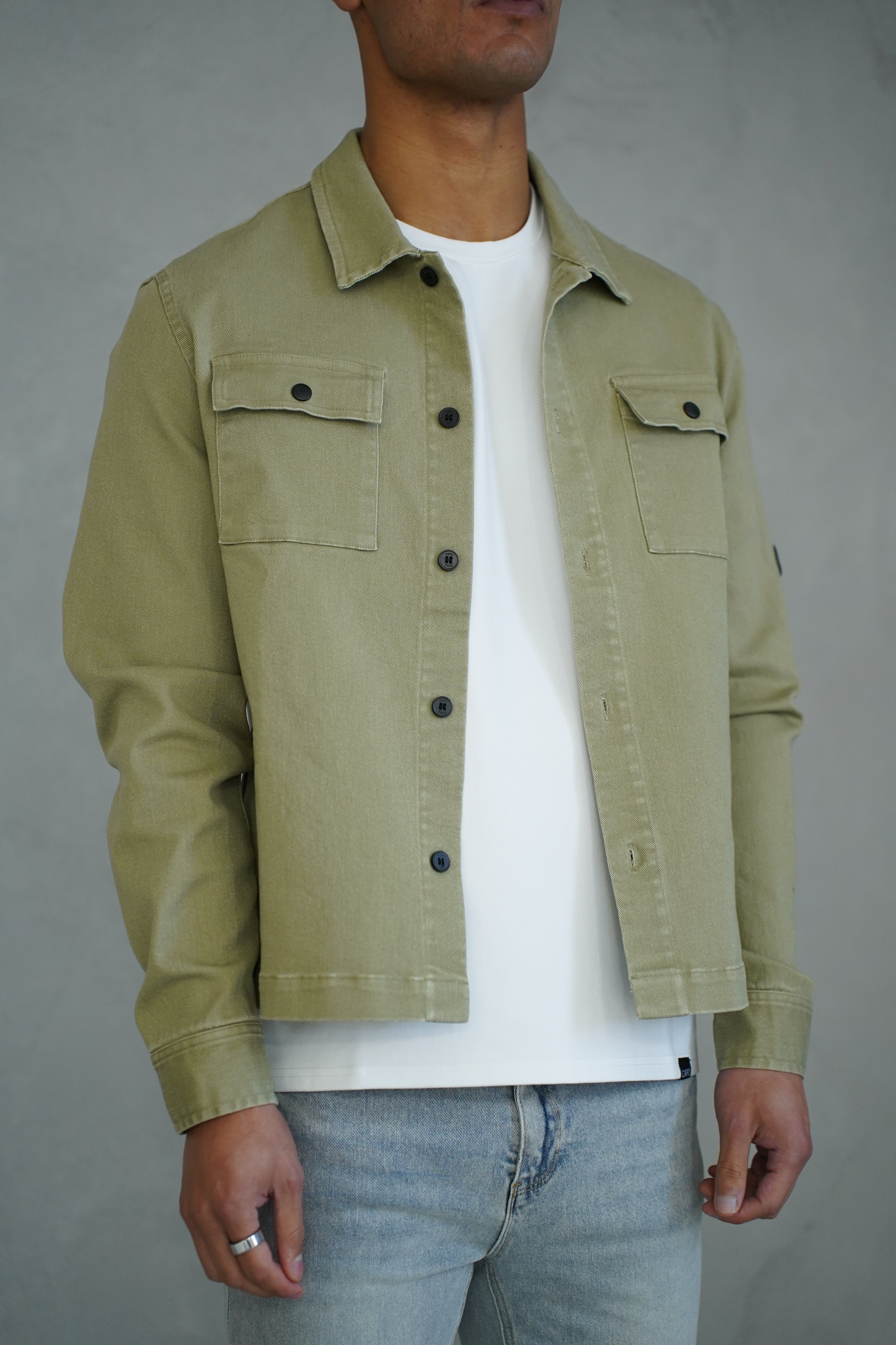 Capo Washed Overshirt - Khaki