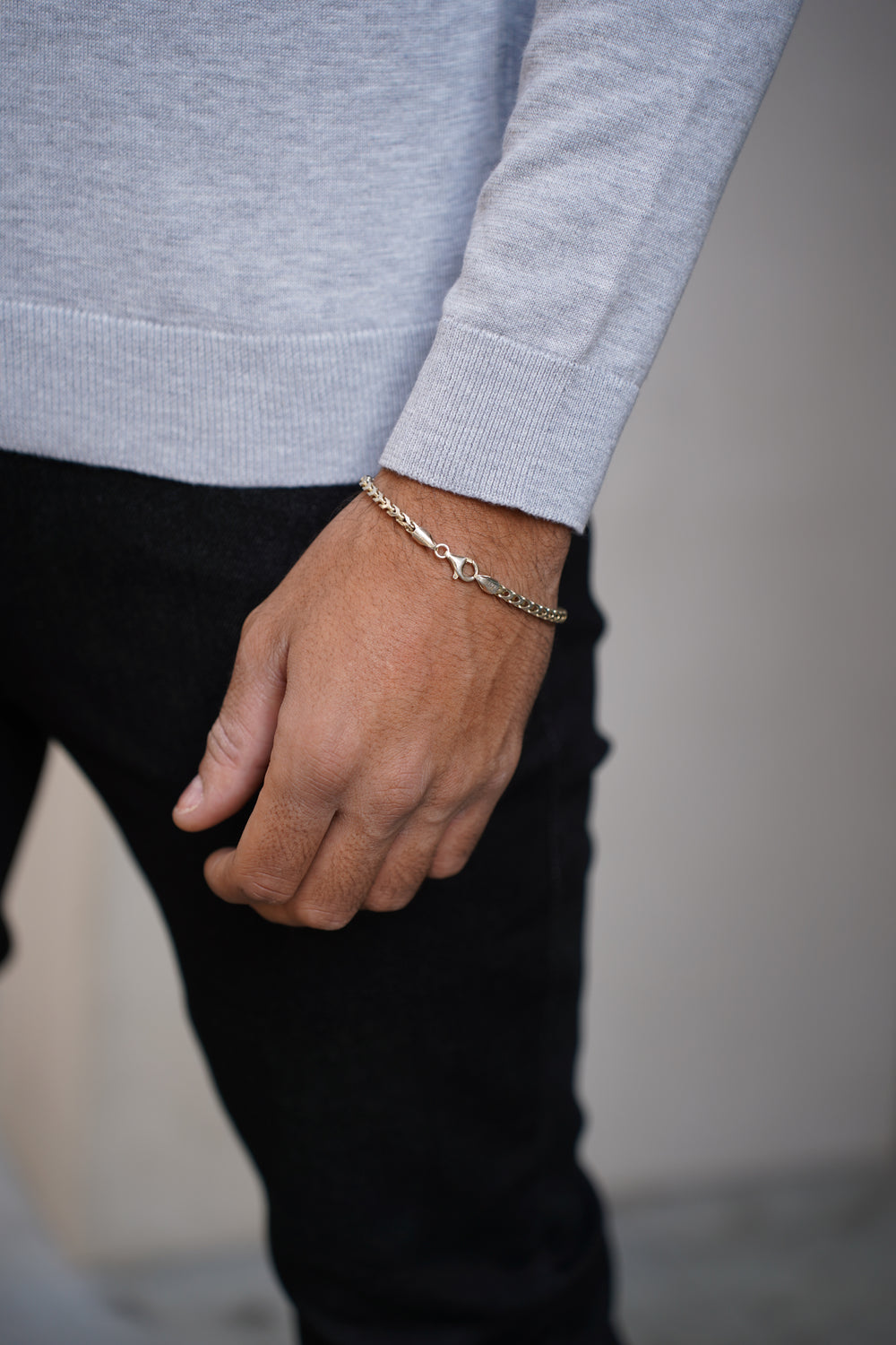 Capo Egyptian Cotton Crew Neck Jumper - Grey
