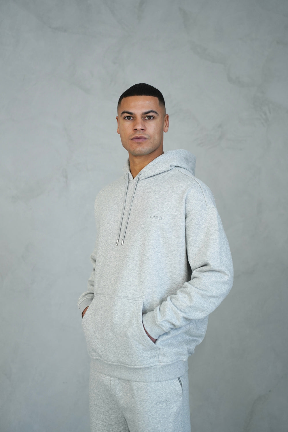 Capo Tracksuit Overhead Hoodie - Grey Marl