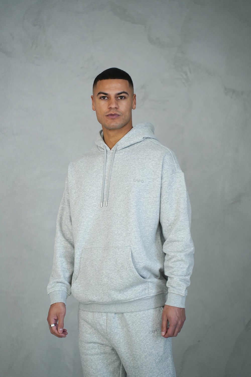 Capo Tracksuit Overhead Hoodie - Grey Marl