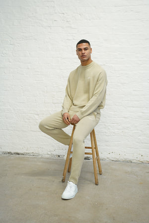 Capo Knitted Joggers - Stone