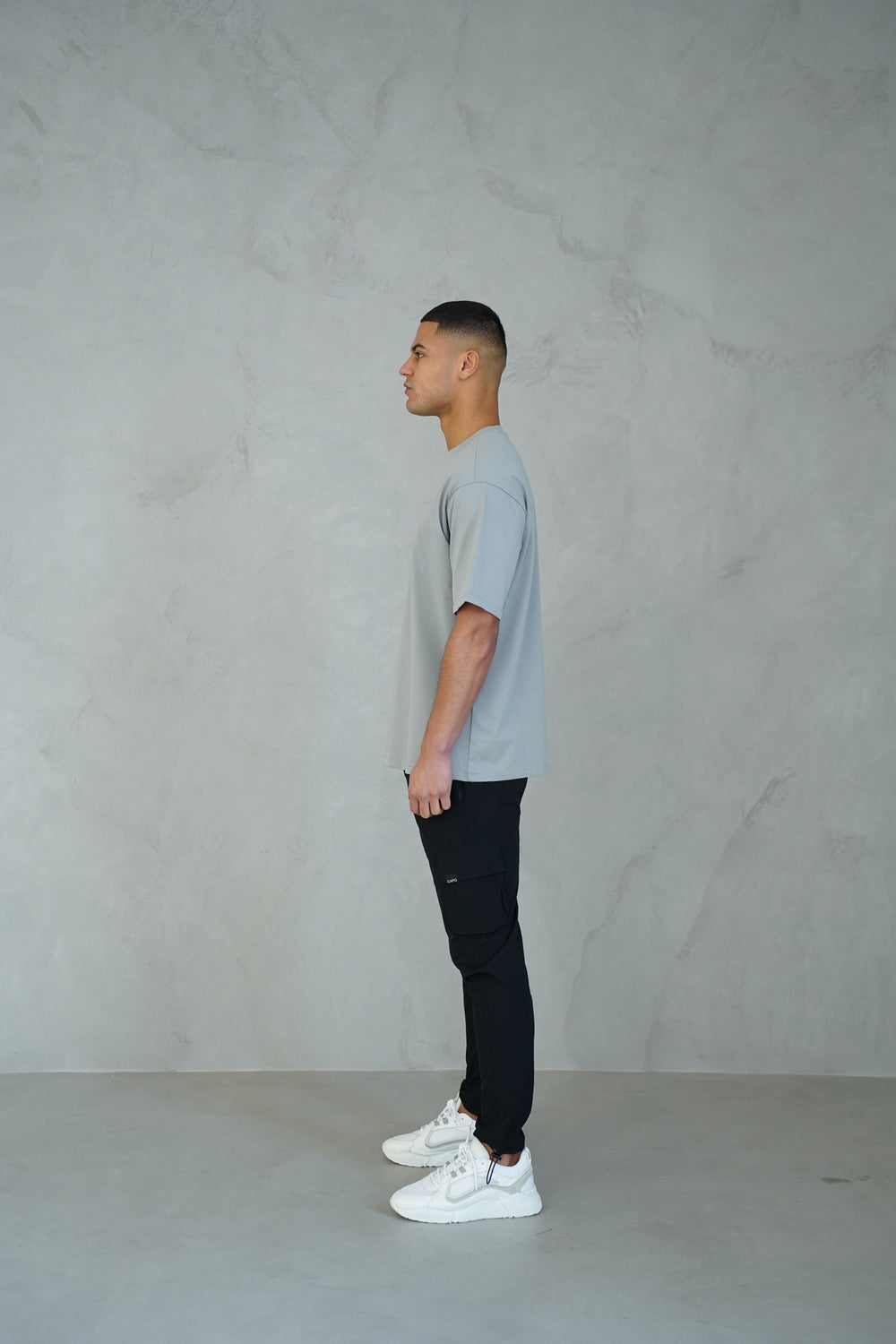 Capo Relaxed Embroidered T-Shirt - Dove Grey