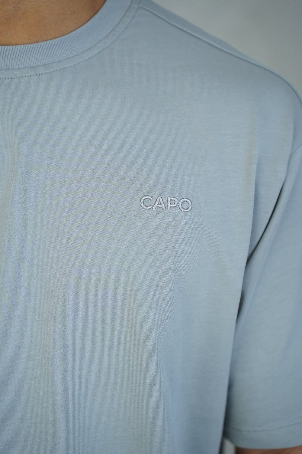 Capo Relaxed Embroidered T-Shirt - Dove Grey