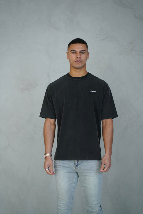 Capo Relaxed Embroidered T-Shirt - Acid Wash