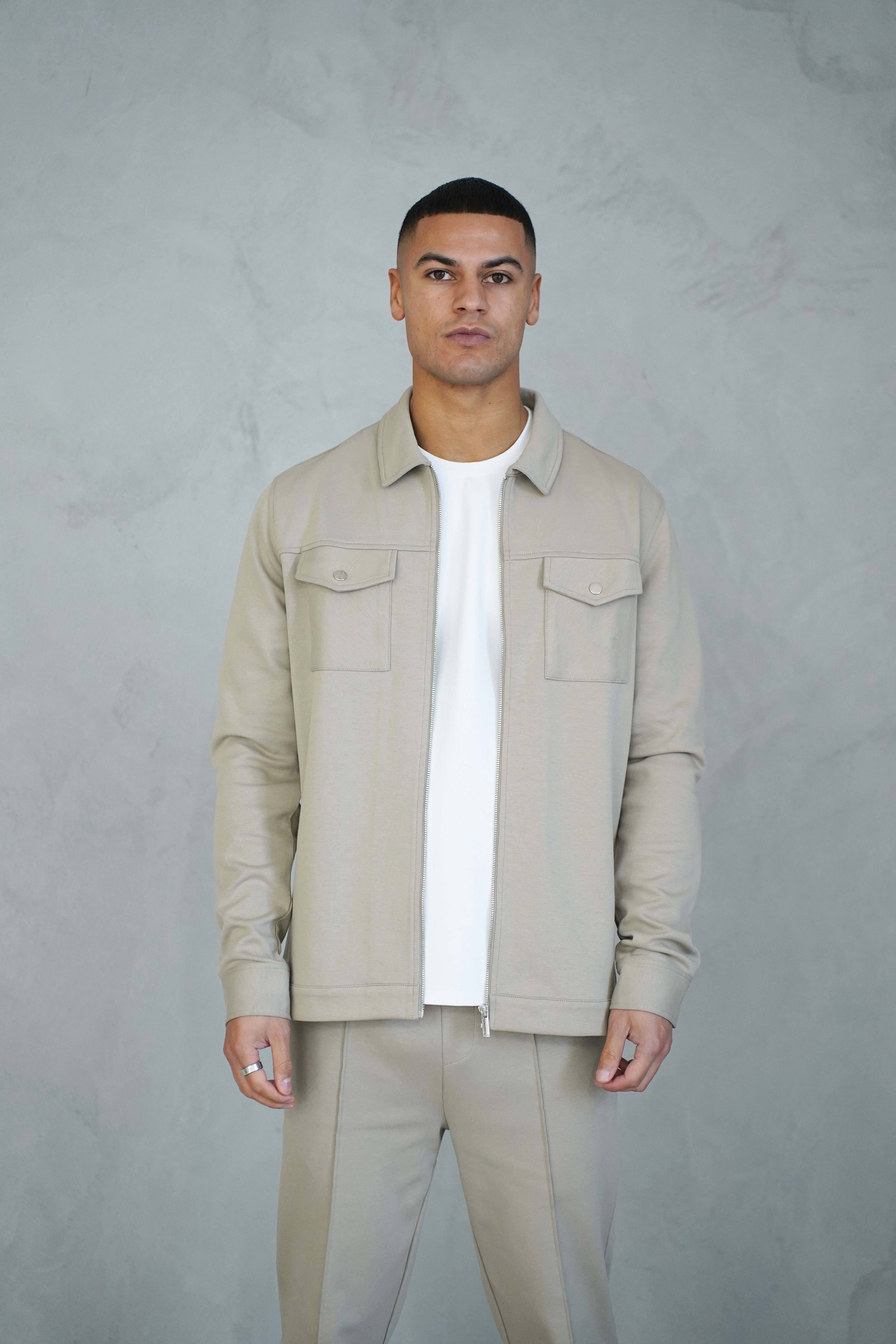 Capo Interlock Jacket - Oatmeal