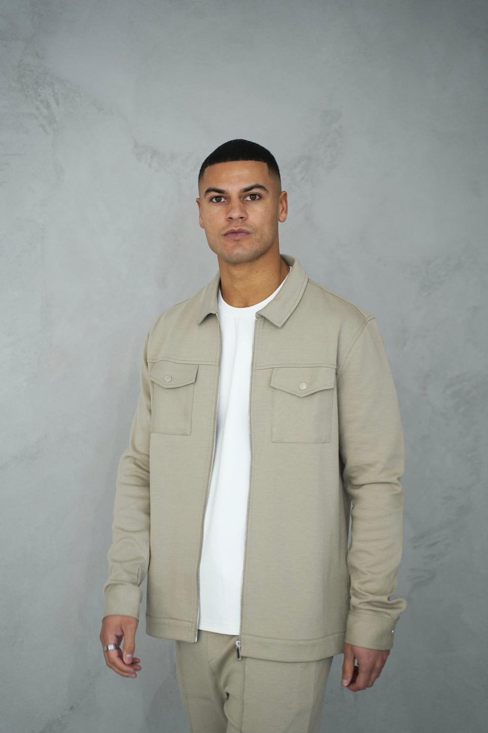 Capo Interlock Jacket - Oatmeal