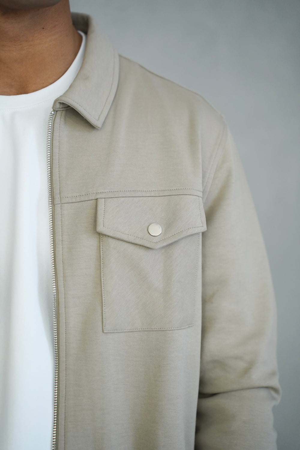 Capo Interlock Jacket - Oatmeal