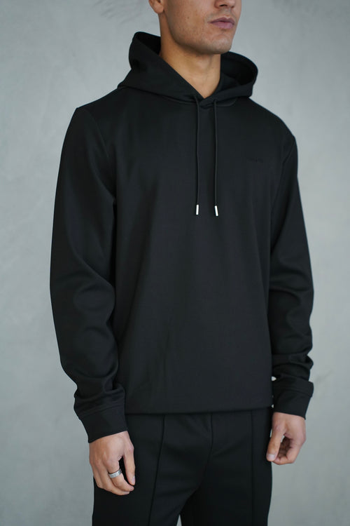 Capo Interlock Hoodie - Black