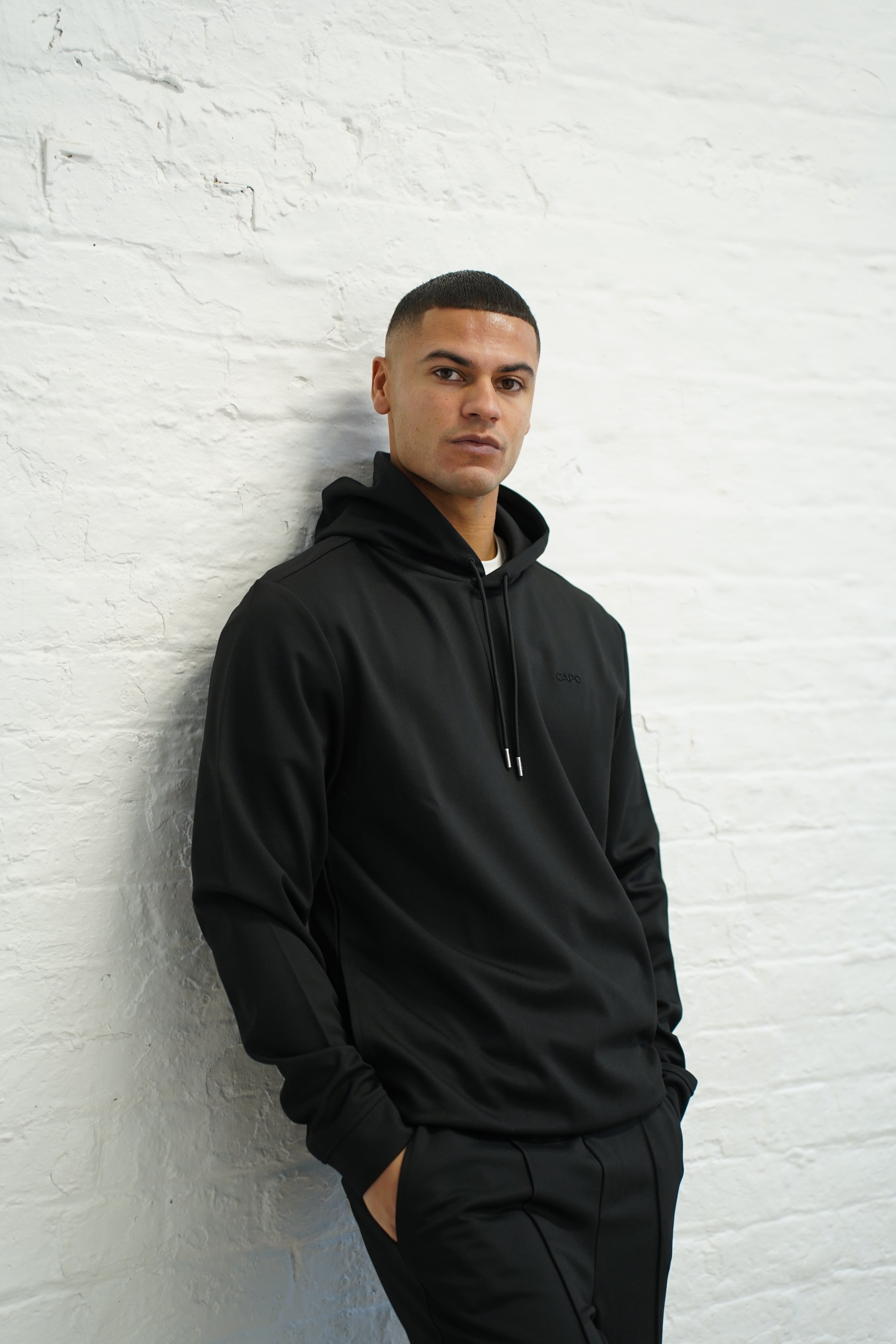 Capo Interlock Hoodie - Black