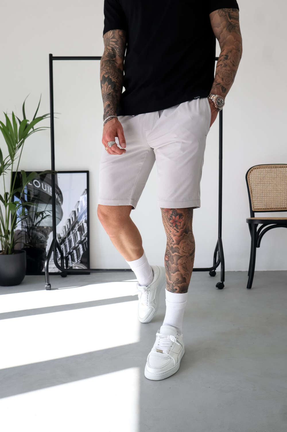 Mens white 2025 smart shorts