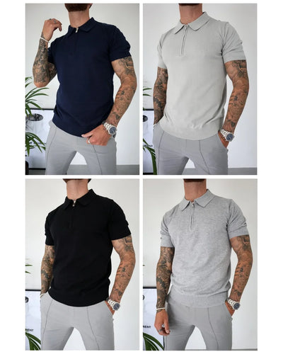 Capo Egyptian Cotton SS Zip Polo Shirt 4-Pack