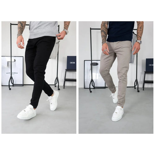 Capo CHINO Pant Twin Pack in Black & Grey
