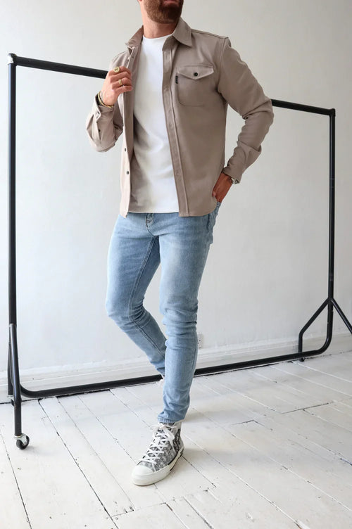 Capo OVERSHIRT Stone Full Look (3 items - Overshirt, Tee & Jeans)