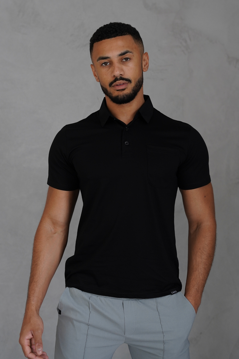 Capo MERCERISED Polo Shirt - Black – CAPO | Meaning Behind The Brand