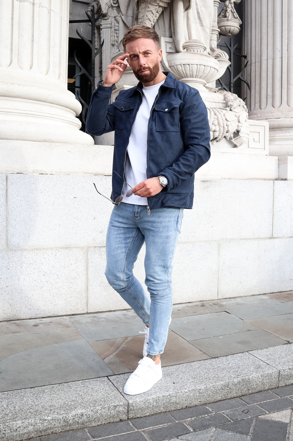 Navy 2025 suede jacket