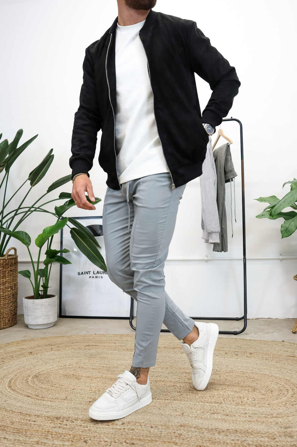 Capo SUEDE Bomber Jacket - Black