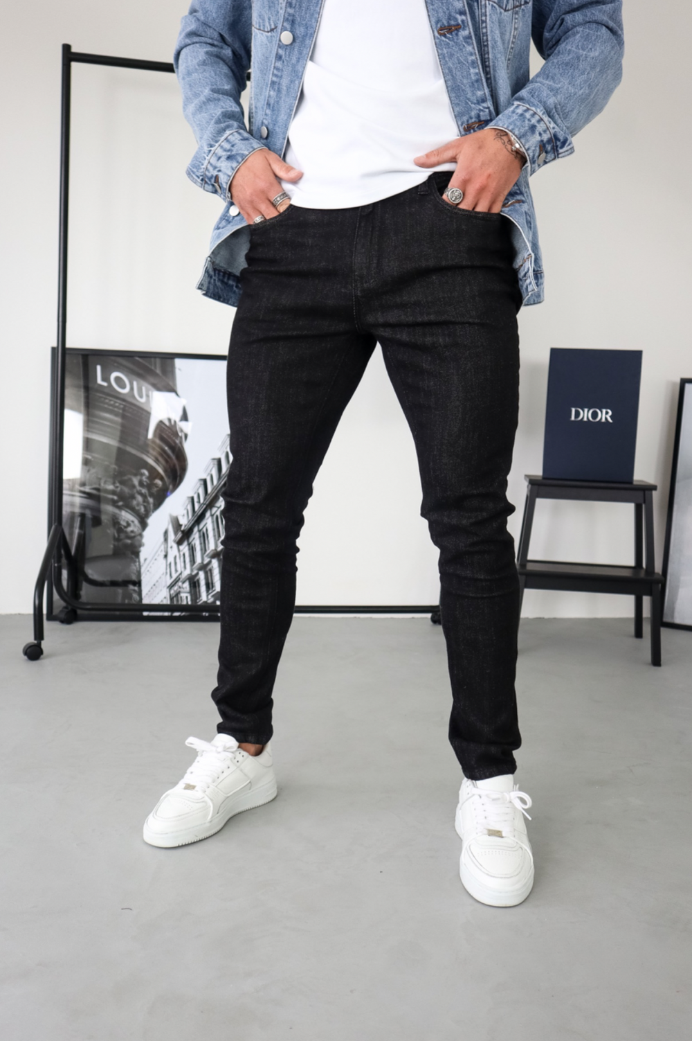 Capo Slim Fit Denim Jeans - Black